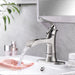 Bathroom Faucet Waterfall Single Handle Vessel Sink Faucet Deck Mount Black Vanity Faucets