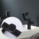 360-degree Swivel 4-way Bathroom Sink Faucet Single Hole with Handle in Matte Black