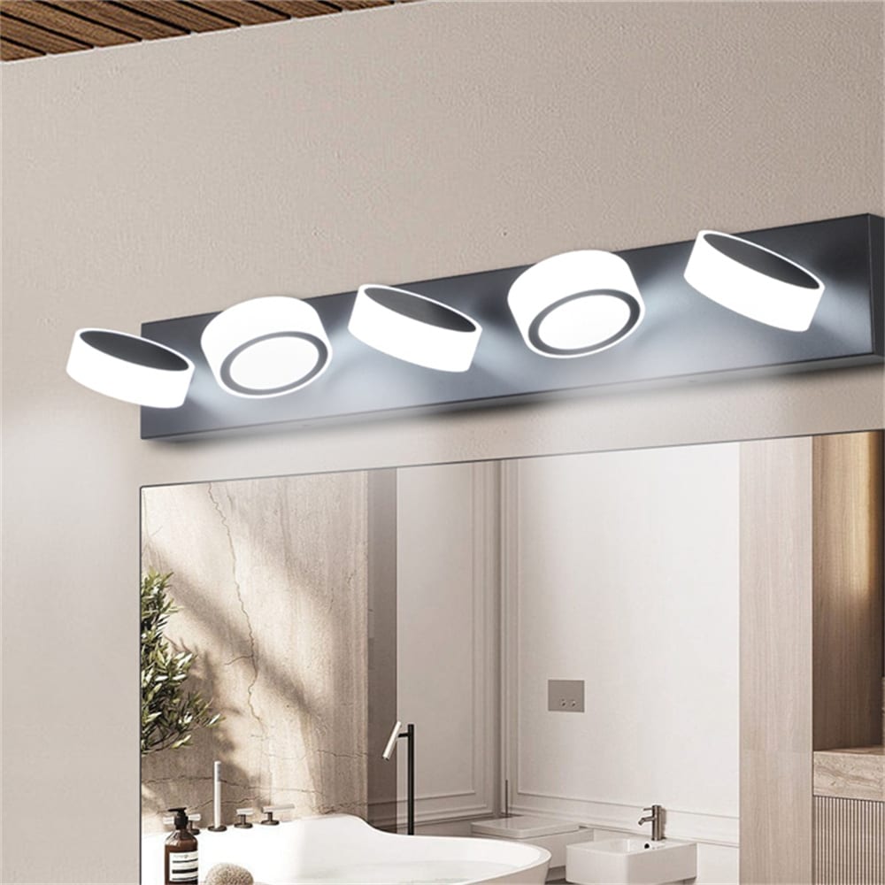 Bathroom LED 5-Light Vanity Lights with Dimmable and Rotatable - N/A