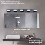 Bathroom LED 5-Light Vanity Lights with Dimmable and Rotatable - N/A