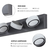 Bathroom LED 5-Light Vanity Lights with Dimmable and Rotatable - N/A