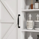 Bathroom Medicine Cabinet with Sliding Barn Door and Adjustable Shelf - N/A