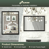 Bathroom Mirrors Wall Mounted Rectangle Vanity Cosmetic Makeup Mirror