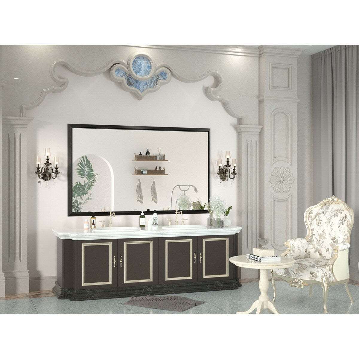 Bathroom Mirrors Wall Mounted Rectangle Vanity Cosmetic Makeup Mirror
