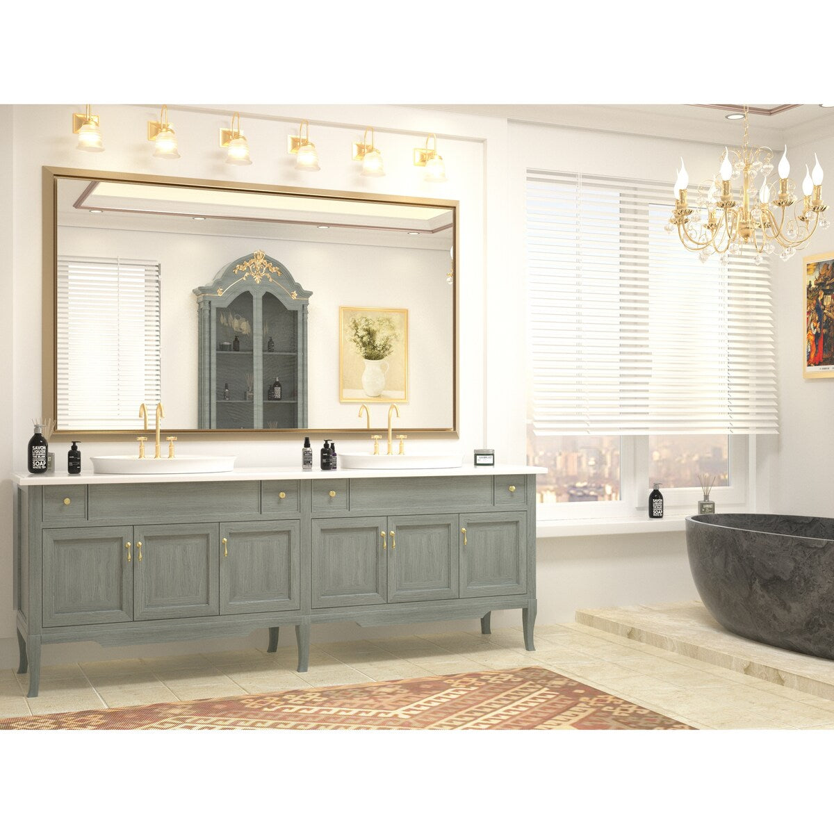 Bathroom Mirrors Wall Mounted Rectangle Vanity Cosmetic Makeup Mirror
