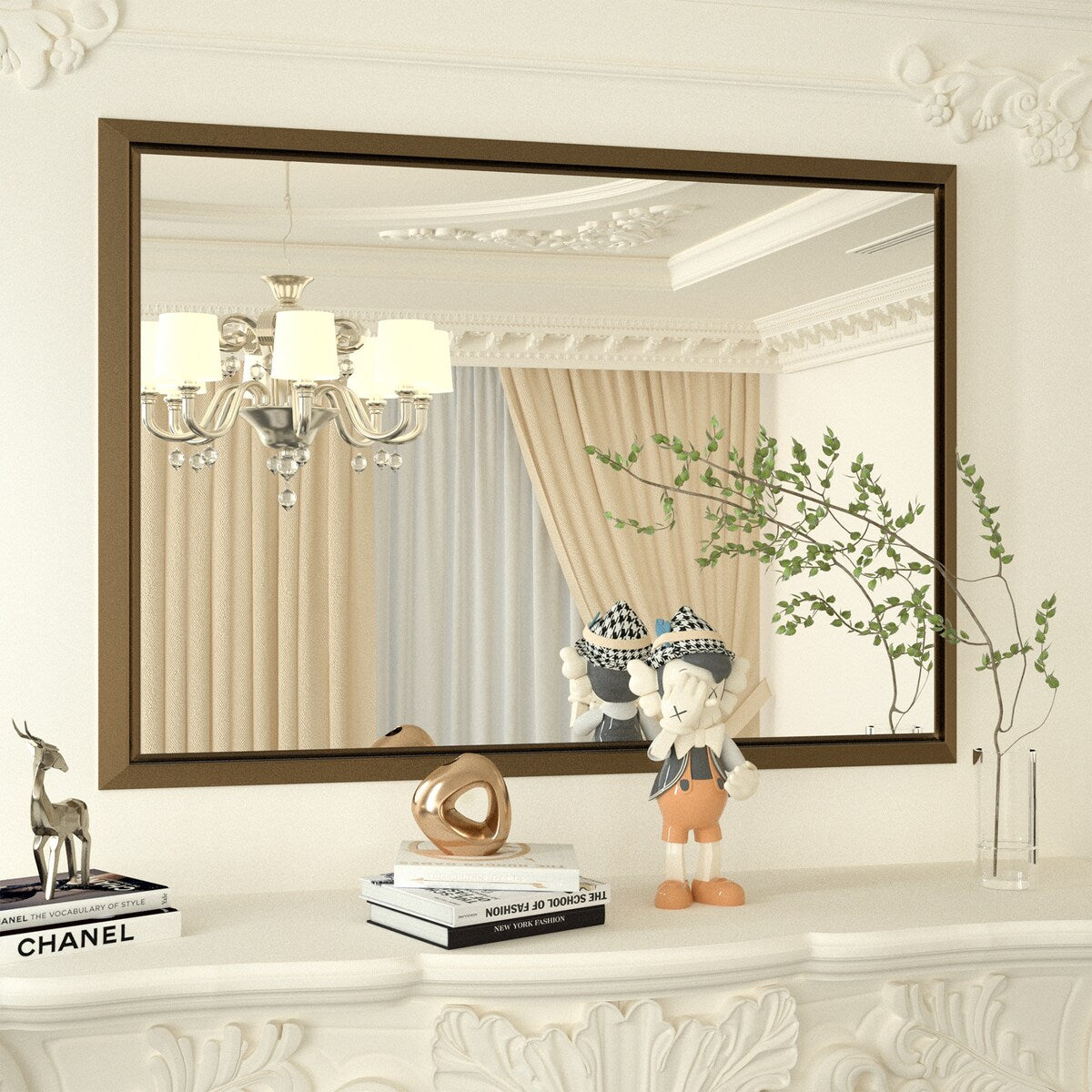 Bathroom Mirrors Wall Mounted Rectangle Vanity Cosmetic Makeup Mirror