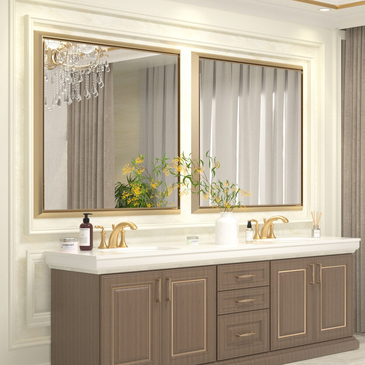 Bathroom Mirrors Wall Mounted Rectangle Vanity Cosmetic Makeup Mirror