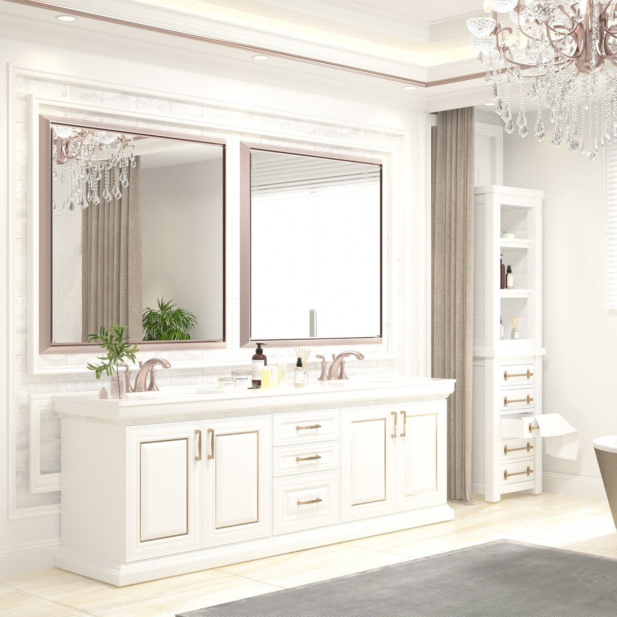 Bathroom Mirrors Wall Mounted Rectangle Vanity Cosmetic Makeup Mirror