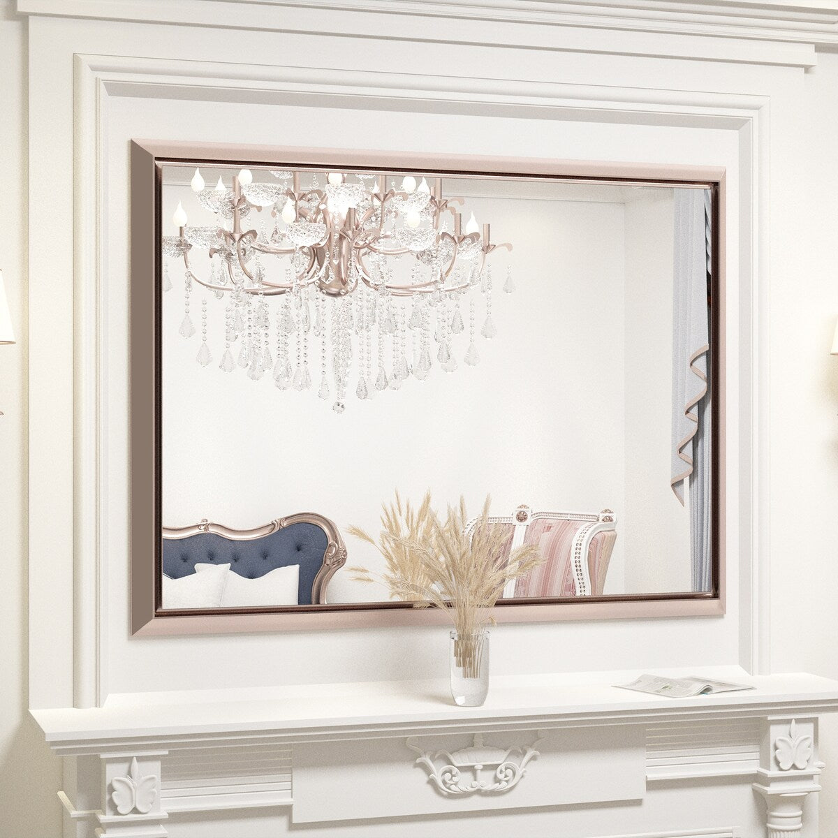 Bathroom Mirrors Wall Mounted Rectangle Vanity Cosmetic Makeup Mirror