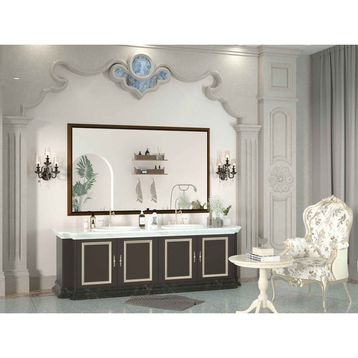 Bathroom Mirrors Wall Mounted Rectangle Vanity Cosmetic Makeup Mirror