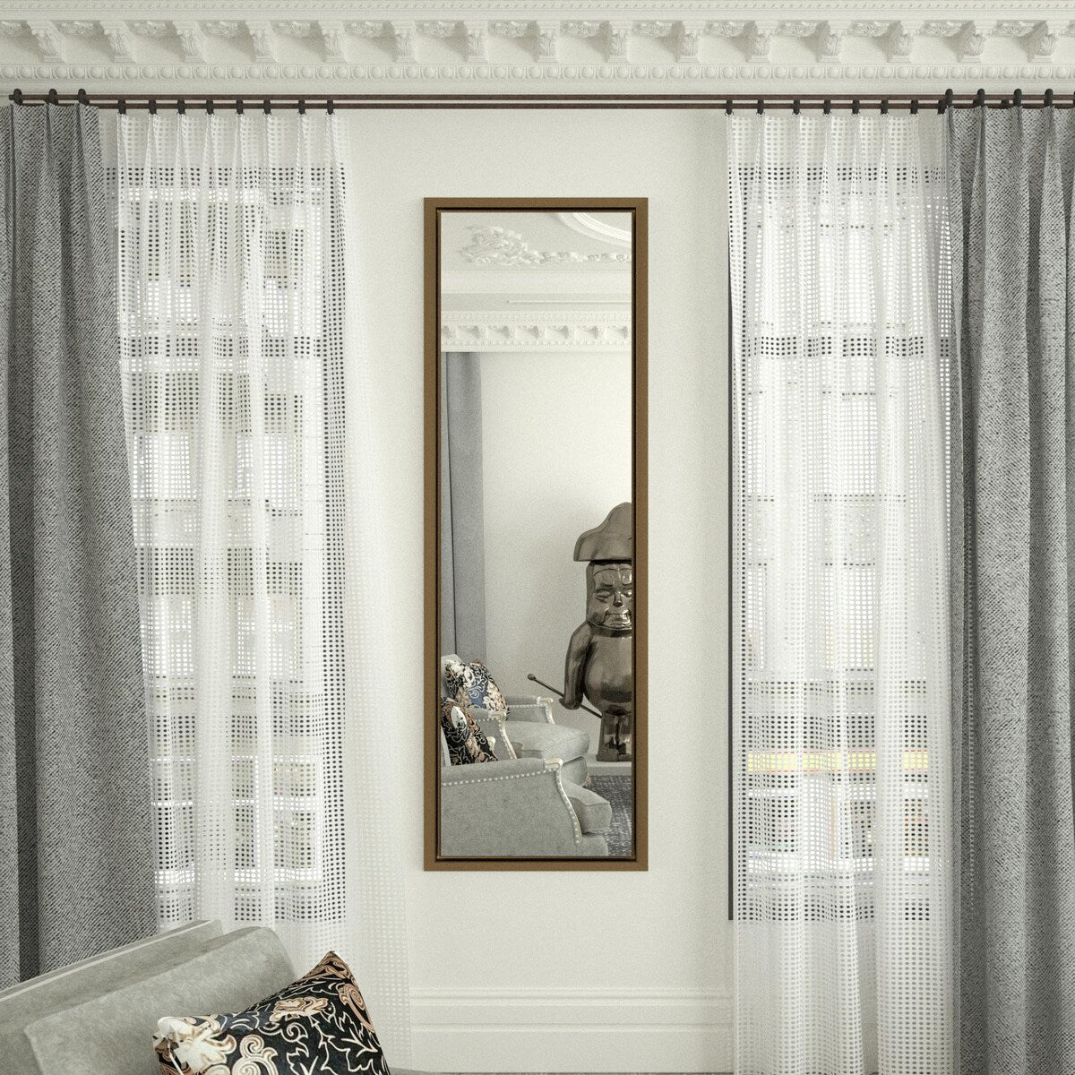 Bathroom Mirrors Wall Mounted Rectangle Vanity Cosmetic Makeup Mirror