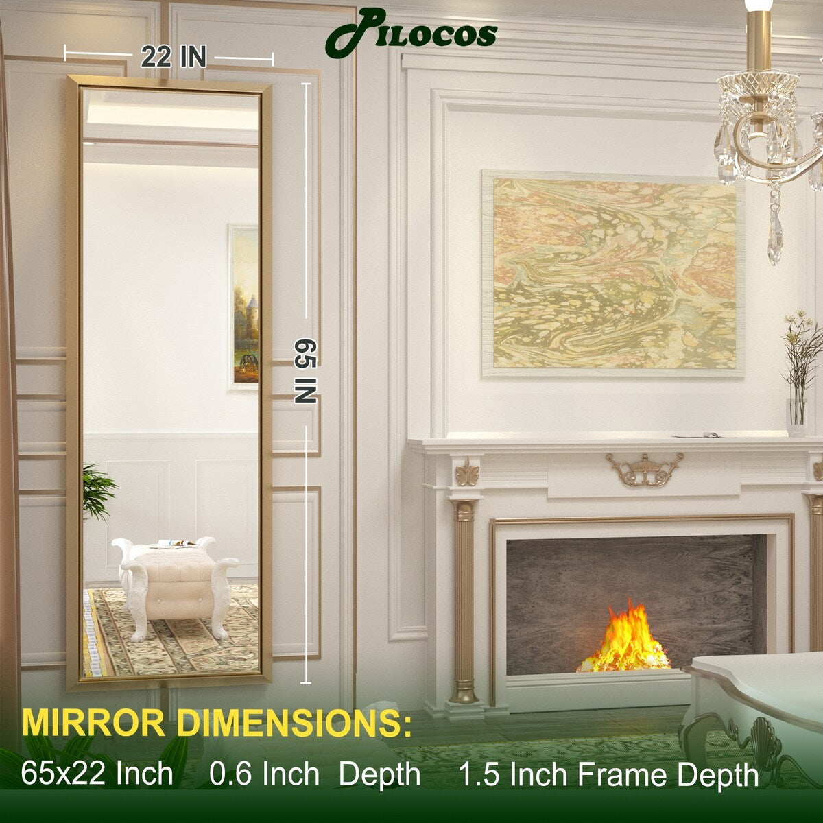 Bathroom Mirrors Wall Mounted Rectangle Vanity Cosmetic Makeup Mirror