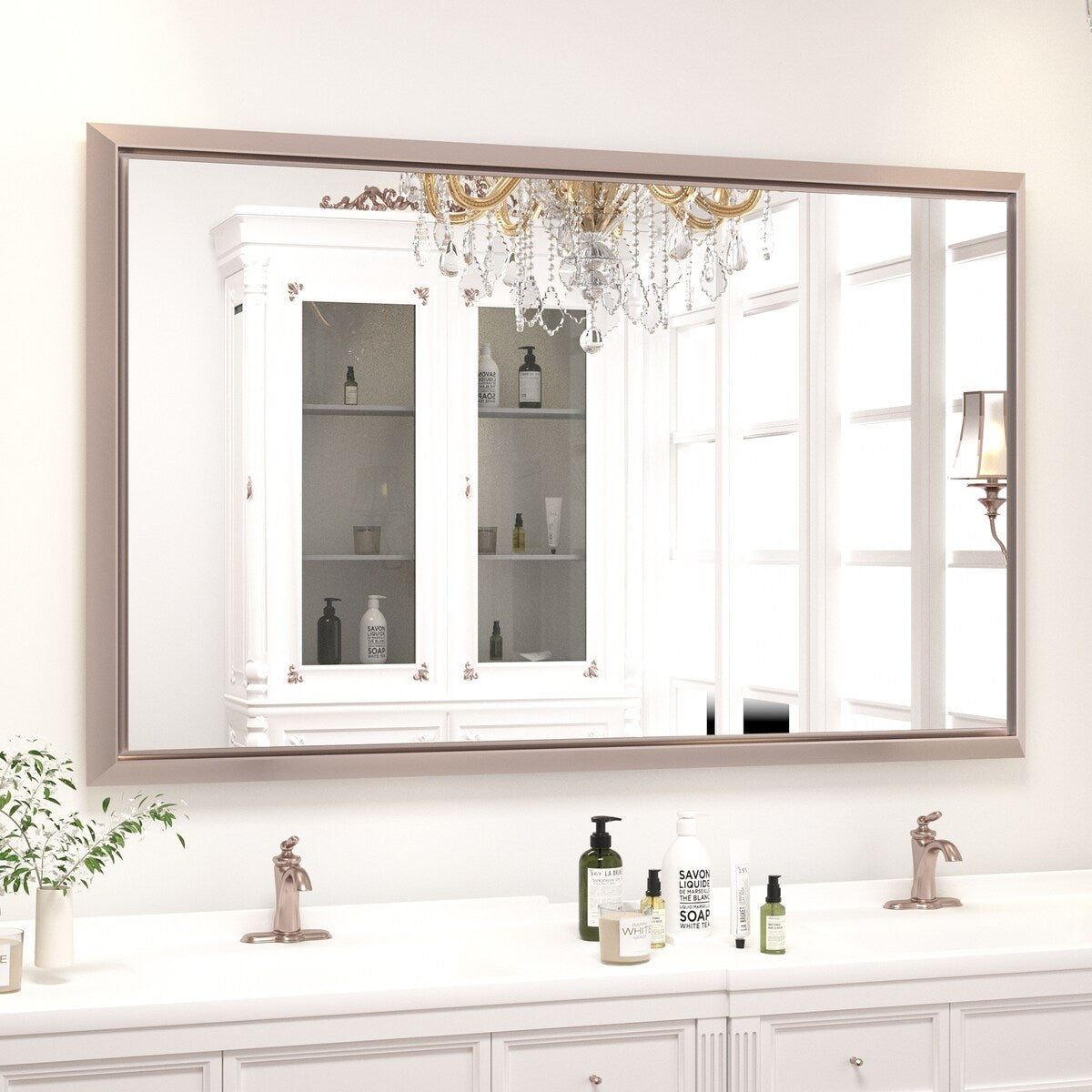 Bathroom Mirrors Wall Mounted Rectangle Vanity Cosmetic Makeup Mirror