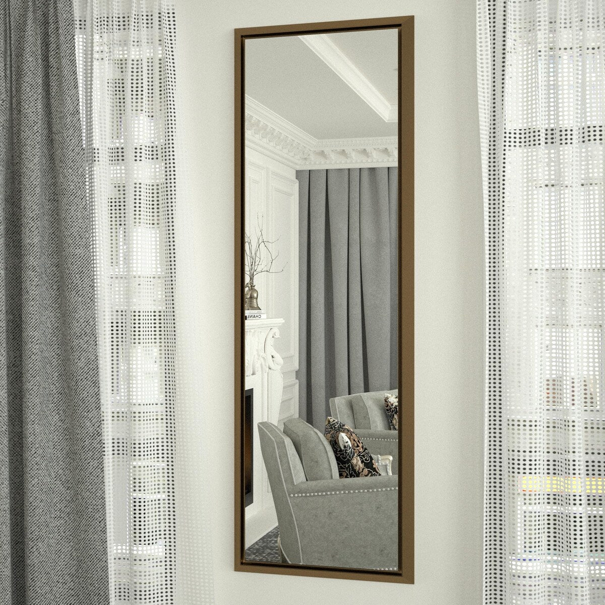 Bathroom Mirrors Wall Mounted Rectangle Vanity Cosmetic Makeup Mirror