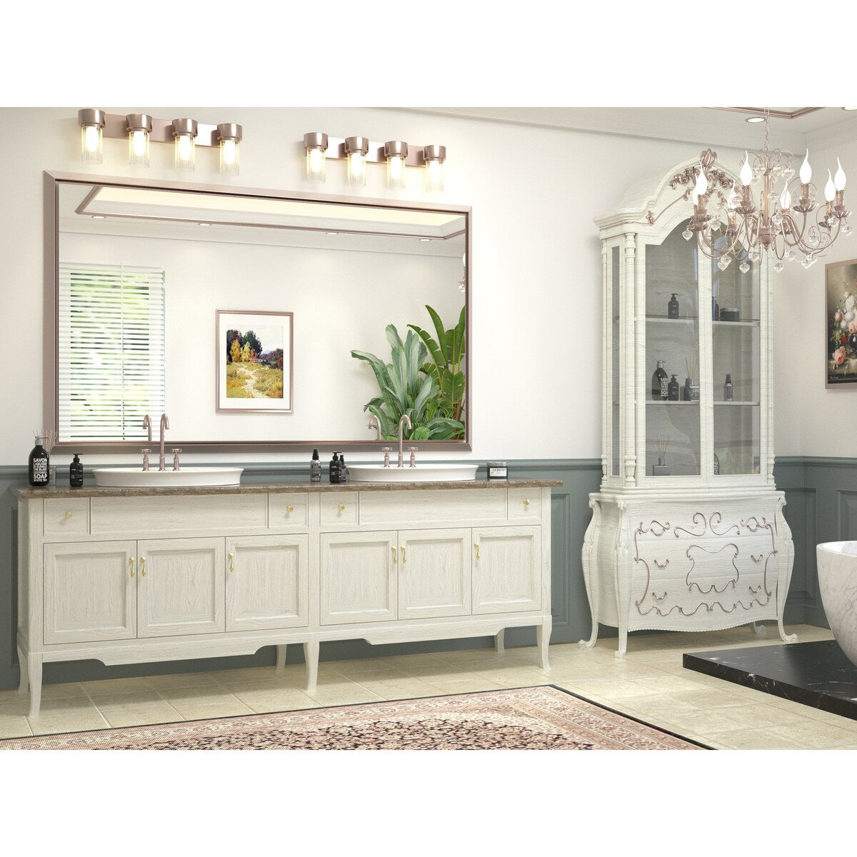 Bathroom Mirrors Wall Mounted Rectangle Vanity Cosmetic Makeup Mirror