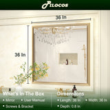 Bathroom Mirrors Wall Mounted Rectangle Vanity Cosmetic Makeup Mirror