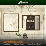 Bathroom Mirrors Wall Mounted Rectangle Vanity Cosmetic Makeup Mirror