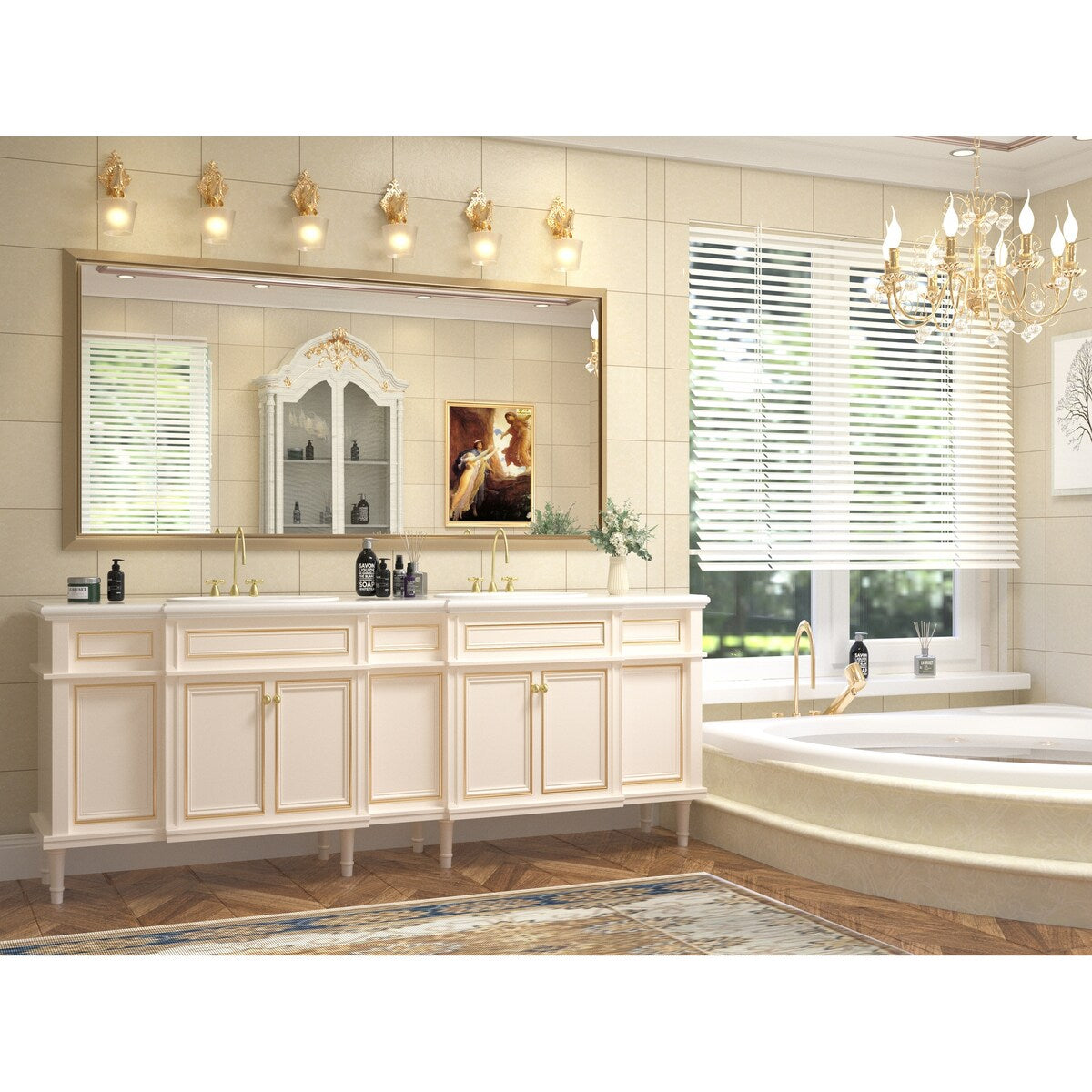 Bathroom Mirrors Wall Mounted Rectangle Vanity Cosmetic Makeup Mirror