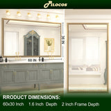Bathroom Mirrors Wall Mounted Rectangle Vanity Cosmetic Makeup Mirror