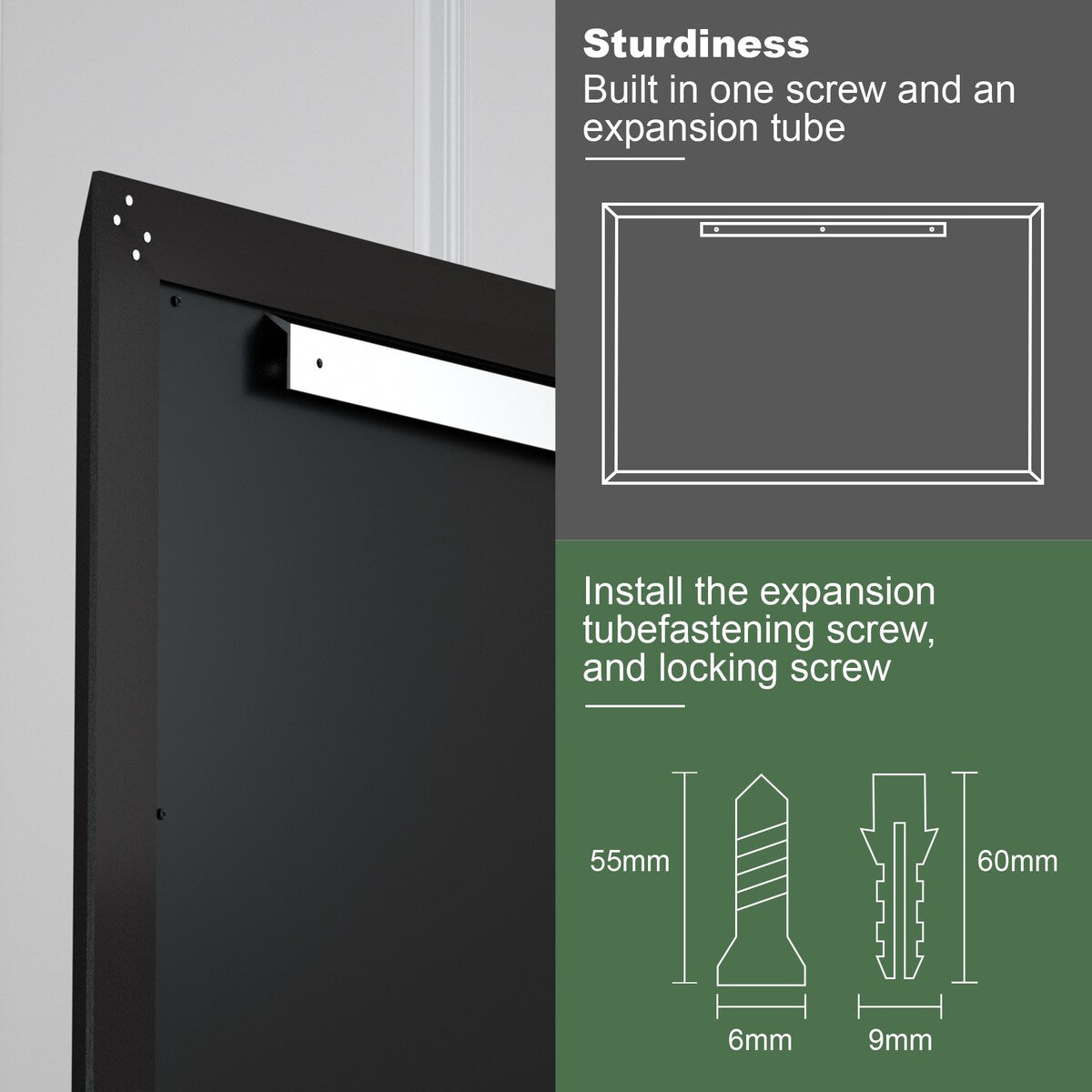 Bathroom Mirrors Wall Mounted Rectangle Vanity Cosmetic Makeup Mirror