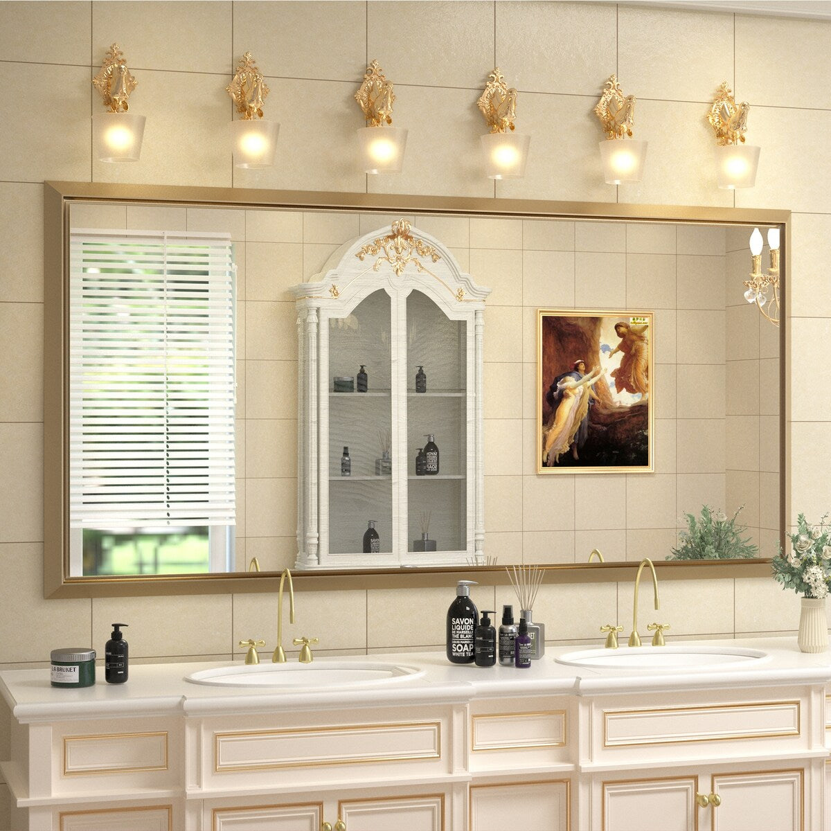 Bathroom Mirrors Wall Mounted Rectangle Vanity Cosmetic Makeup Mirror
