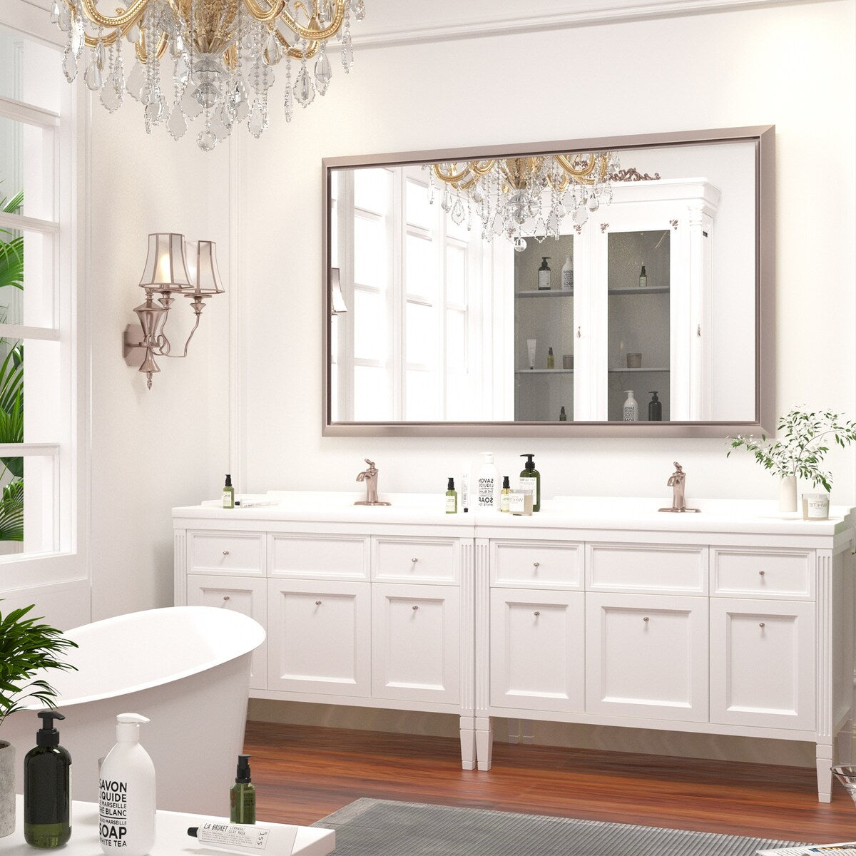 Bathroom Mirrors Wall Mounted Rectangle Vanity Cosmetic Makeup Mirror