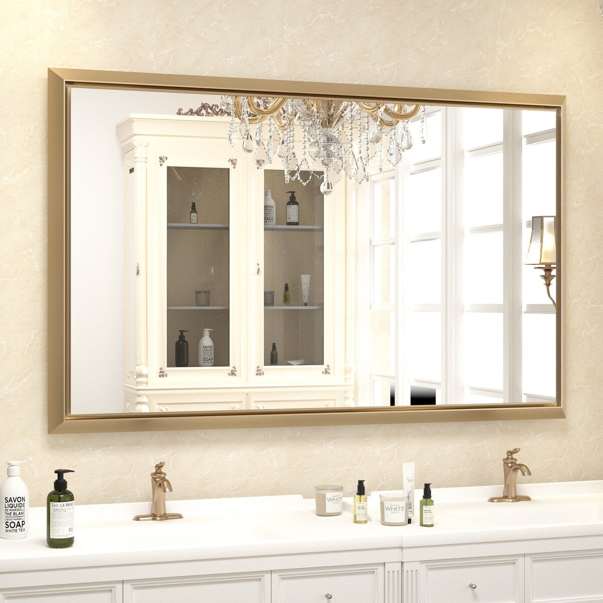 Bathroom Mirrors Wall Mounted Rectangle Vanity Cosmetic Makeup Mirror