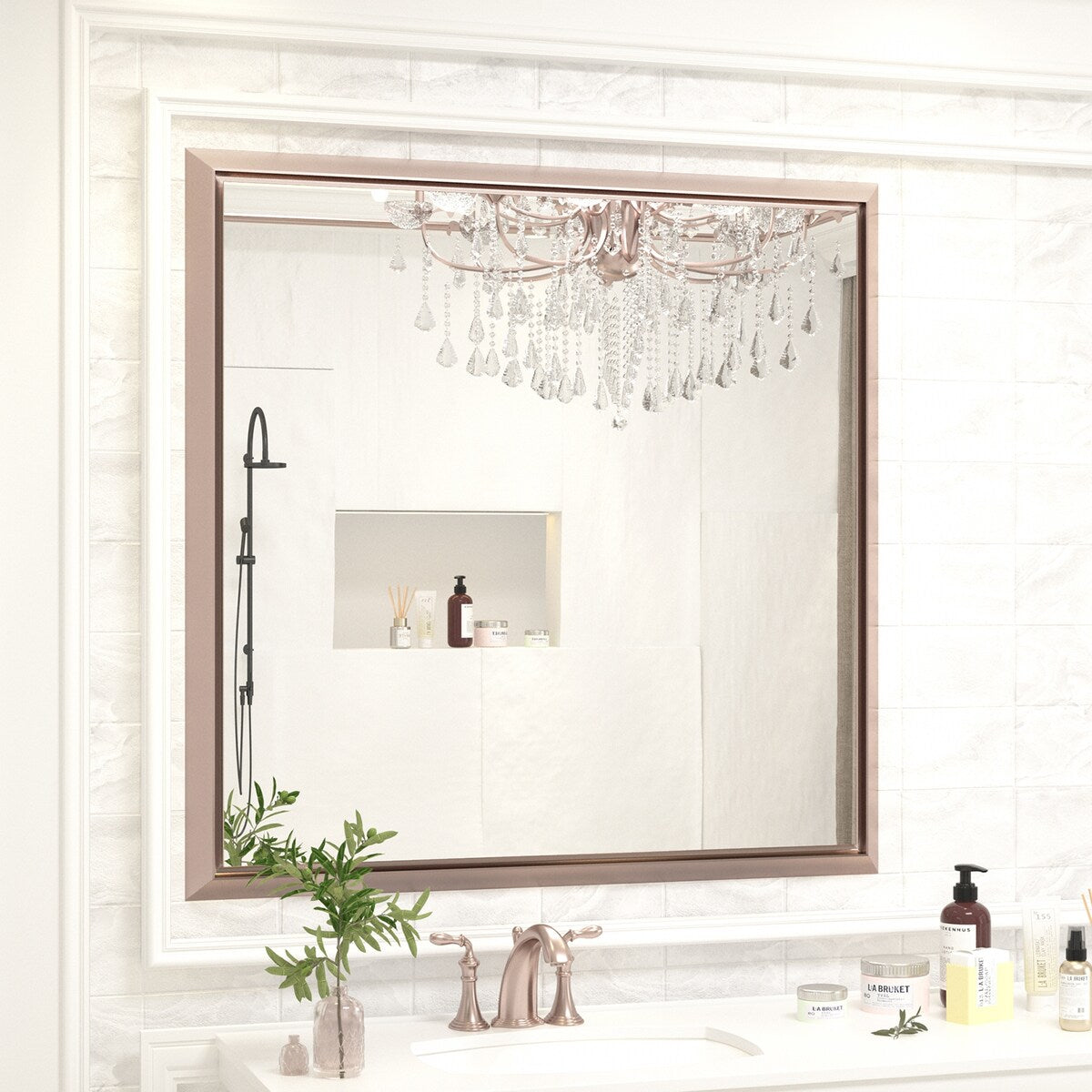 Bathroom Mirrors Wall Mounted Rectangle Vanity Cosmetic Makeup Mirror