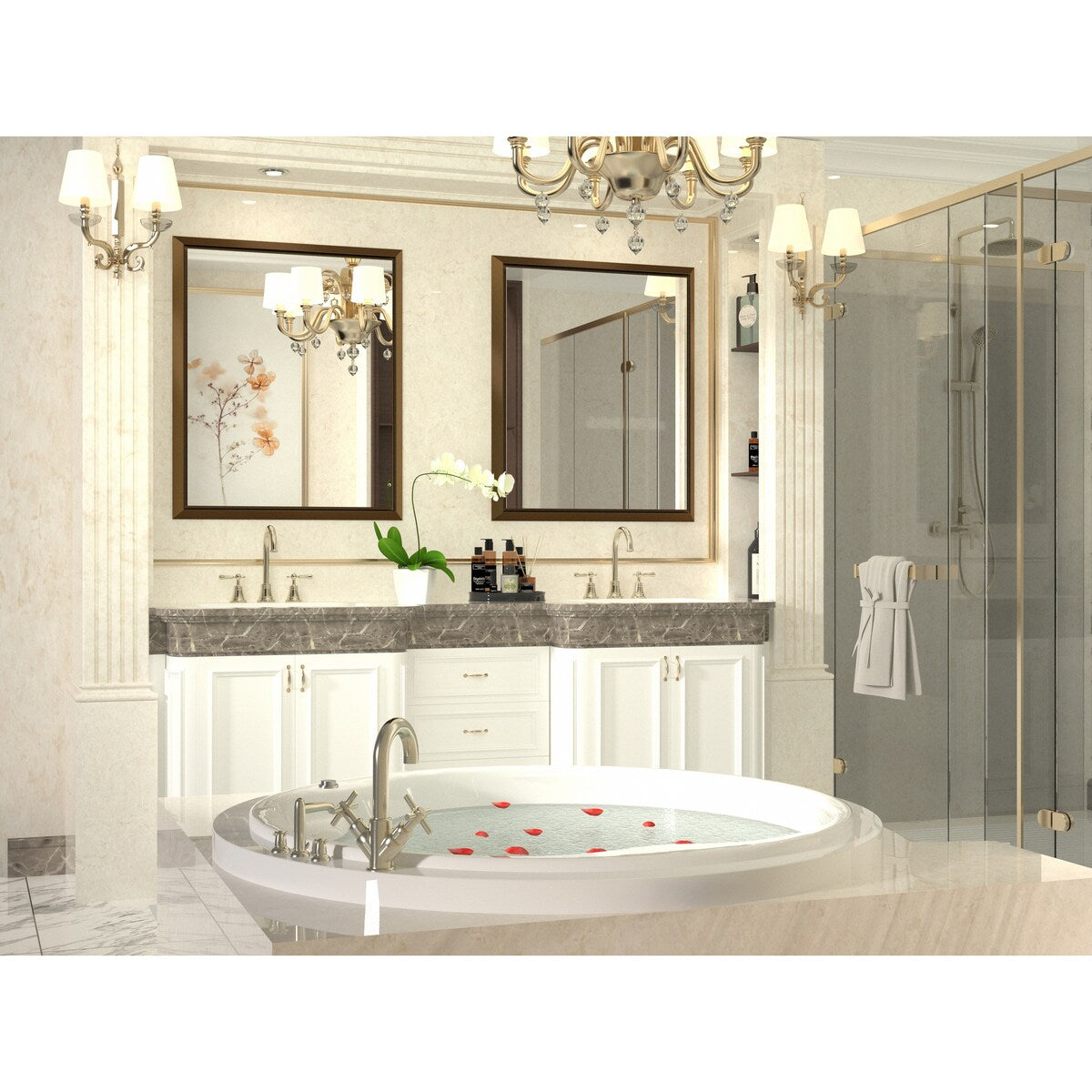 Bathroom Mirrors Wall Mounted Rectangle Vanity Cosmetic Makeup Mirror