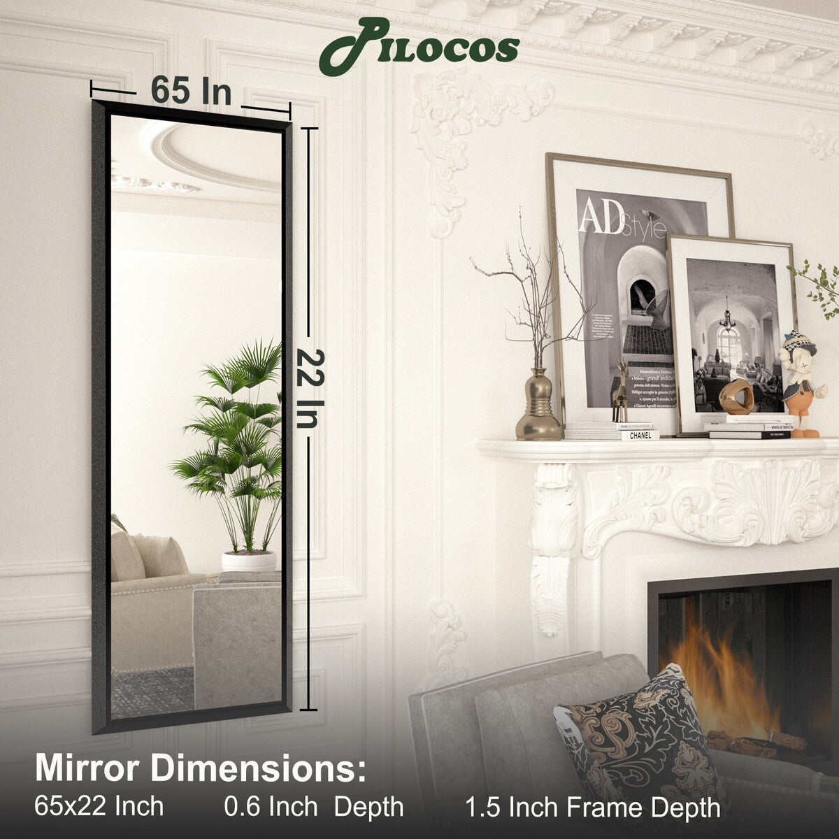 Bathroom Mirrors Wall Mounted Rectangle Vanity Cosmetic Makeup Mirror