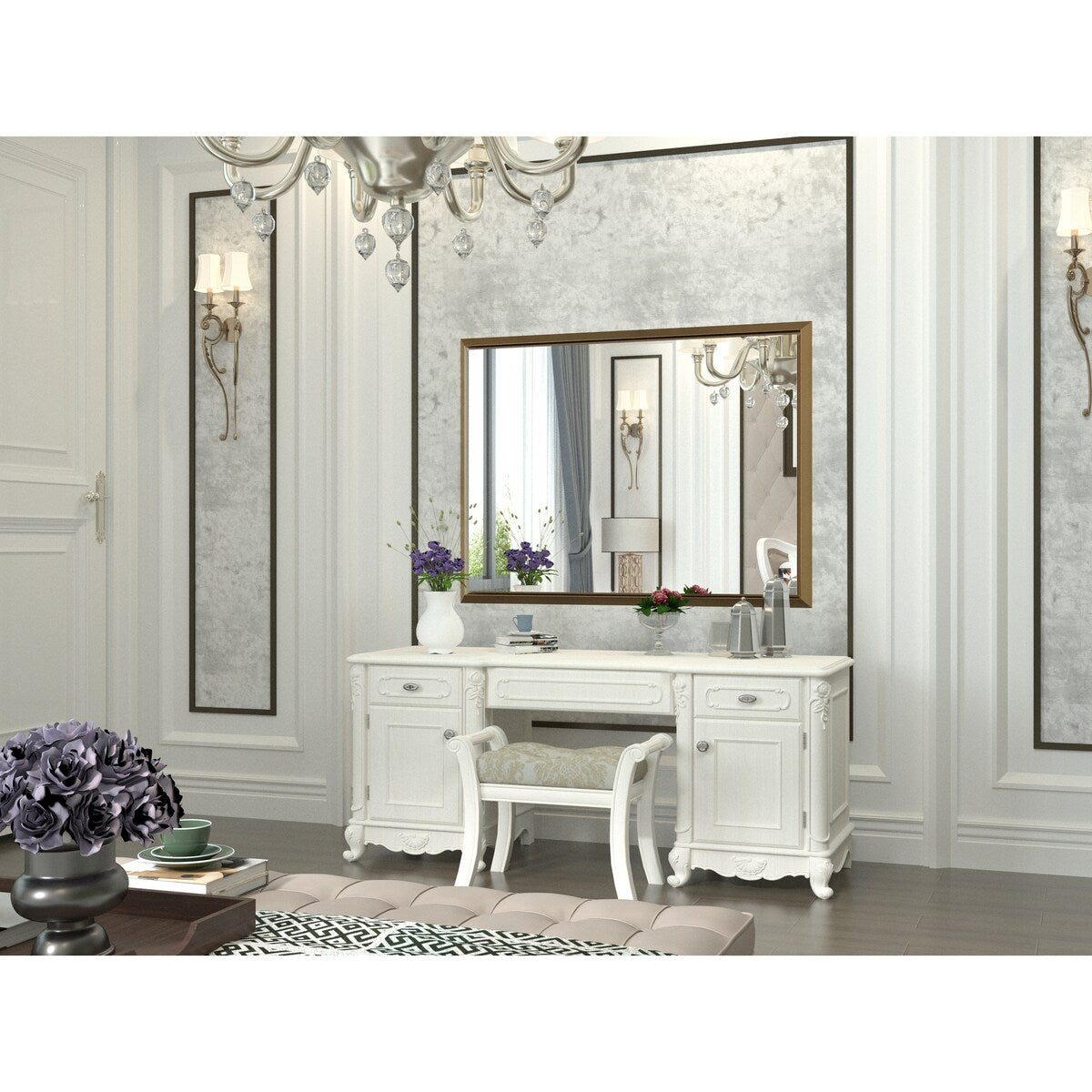 Bathroom Mirrors Wall Mounted Rectangle Vanity Cosmetic Makeup Mirror