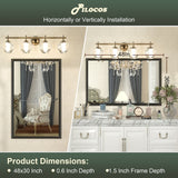 Bathroom Mirrors Wall Mounted Rectangle Vanity Cosmetic Makeup Mirror