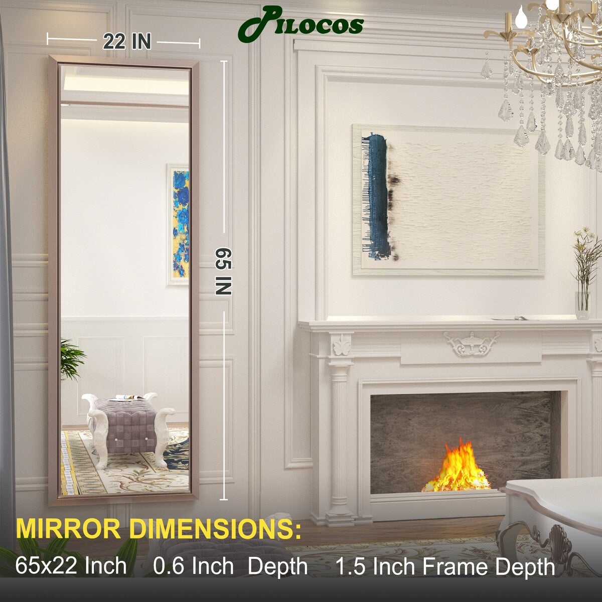 Bathroom Mirrors Wall Mounted Rectangle Vanity Cosmetic Makeup Mirror