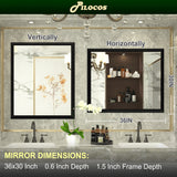 Bathroom Mirrors Wall Mounted Rectangle Vanity Cosmetic Makeup Mirror
