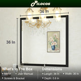 Bathroom Mirrors Wall Mounted Rectangle Vanity Cosmetic Makeup Mirror