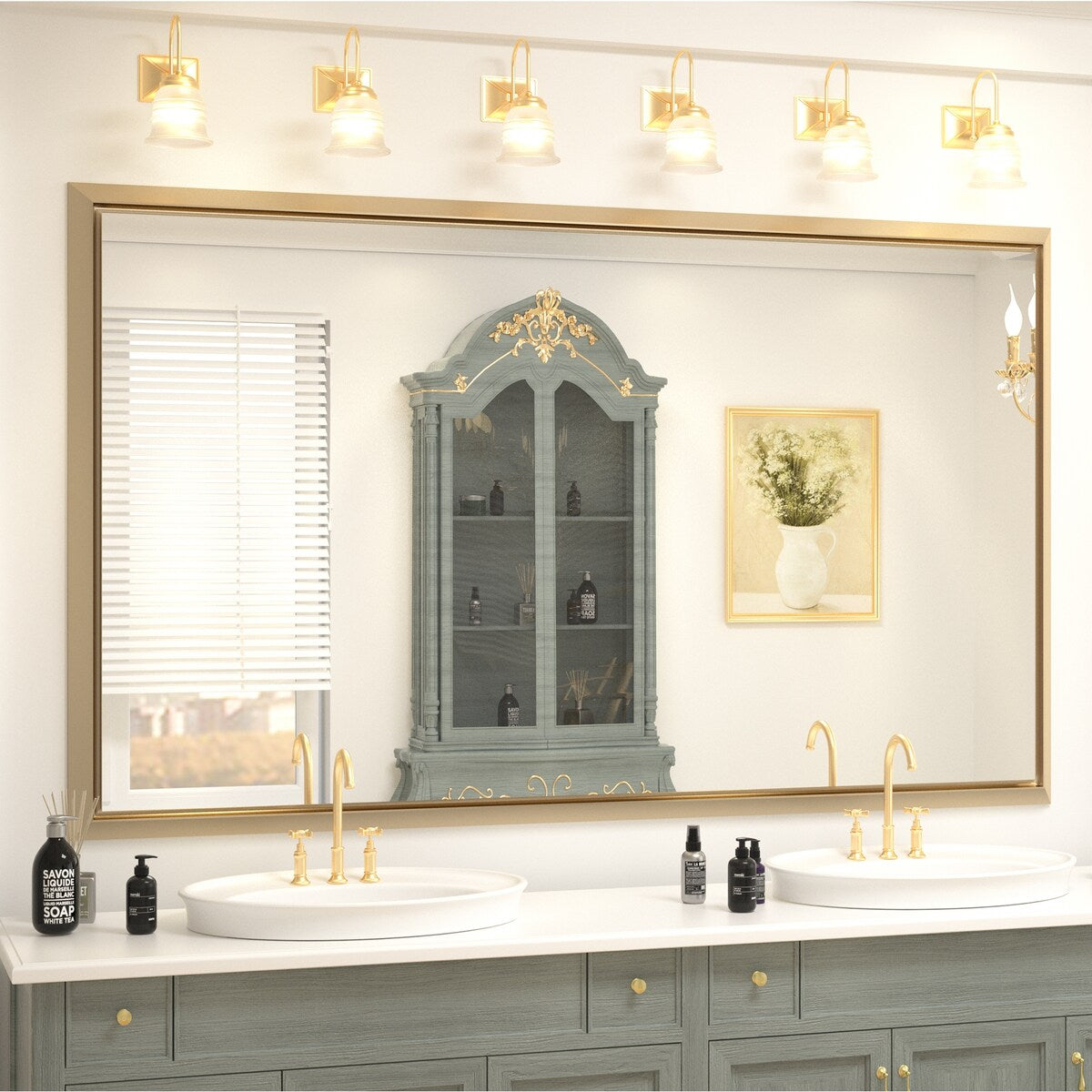 Bathroom Mirrors Wall Mounted Rectangle Vanity Cosmetic Makeup Mirror