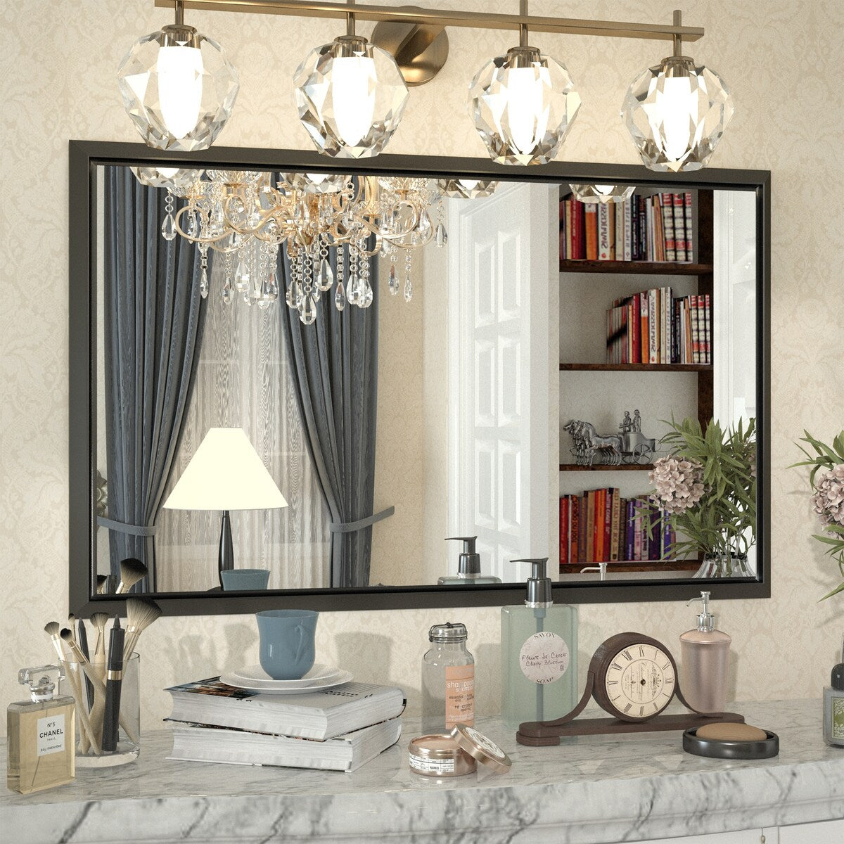 Bathroom Mirrors Wall Mounted Rectangle Vanity Cosmetic Makeup Mirror