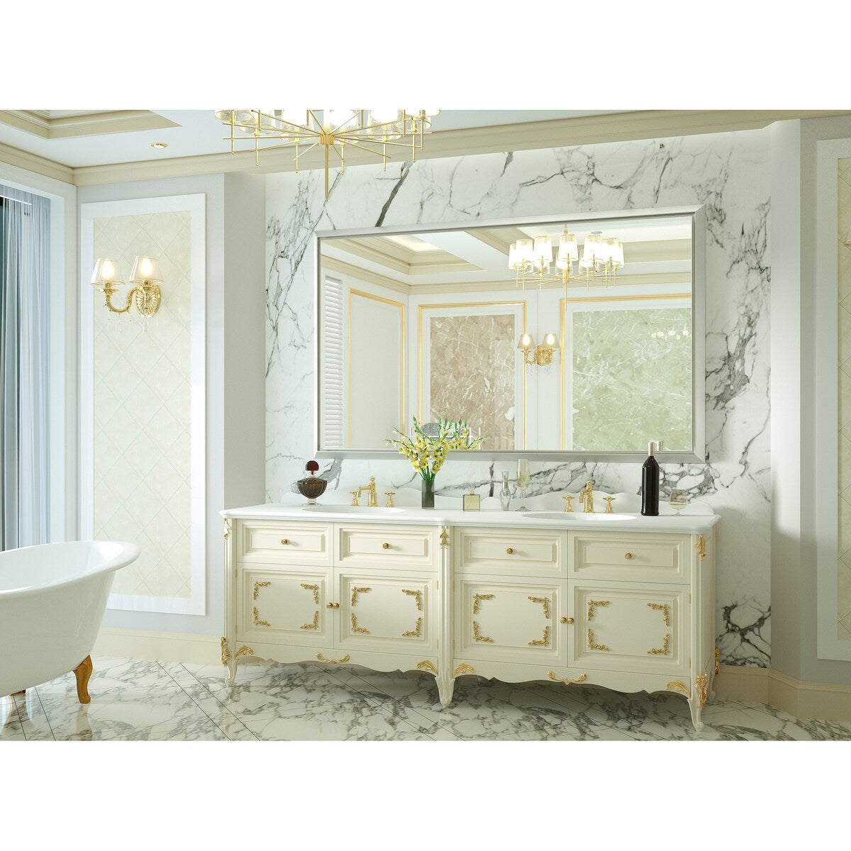 Bathroom Mirrors Wall Mounted Rectangle Vanity Cosmetic Makeup Mirror