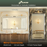 Bathroom Mirrors Wall Mounted Rectangle Vanity Cosmetic Makeup Mirror