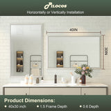 Bathroom Mirrors Wall Mounted Rectangle Vanity Cosmetic Makeup Mirror