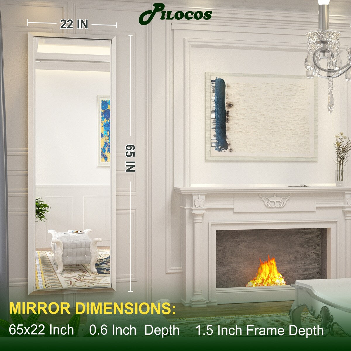 Bathroom Mirrors Wall Mounted Rectangle Vanity Cosmetic Makeup Mirror