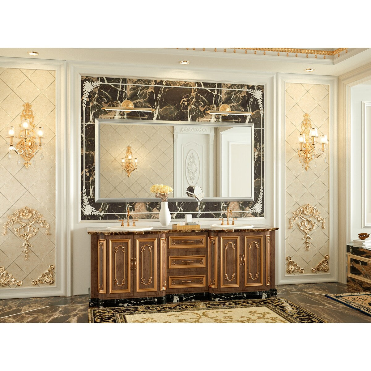 Bathroom Mirrors Wall Mounted Rectangle Vanity Cosmetic Makeup Mirror