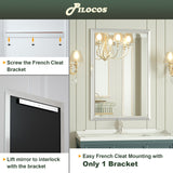 Bathroom Mirrors Wall Mounted Rectangle Vanity Cosmetic Makeup Mirror