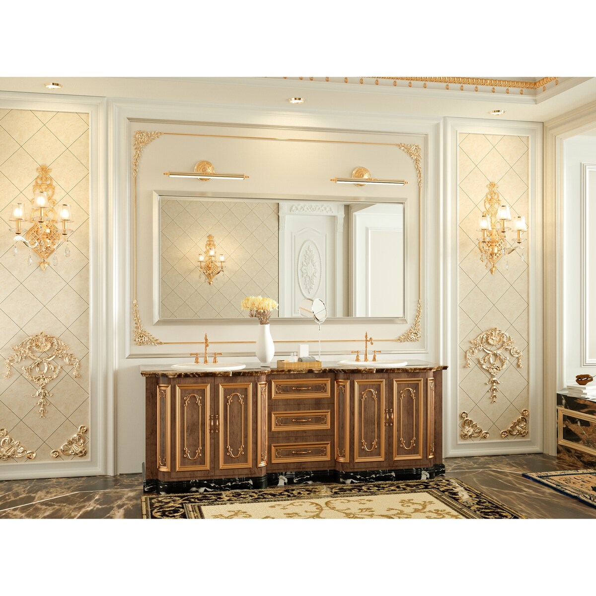 Bathroom Mirrors Wall Mounted Rectangle Vanity Cosmetic Makeup Mirror