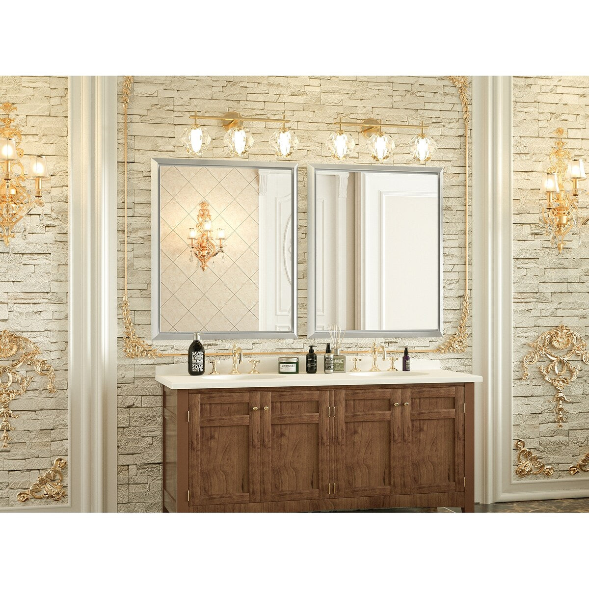 Bathroom Mirrors Wall Mounted Rectangle Vanity Cosmetic Makeup Mirror