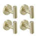 Bathroom Robe Hook Round Towel Hook in Stainless Steel(4-Pack)