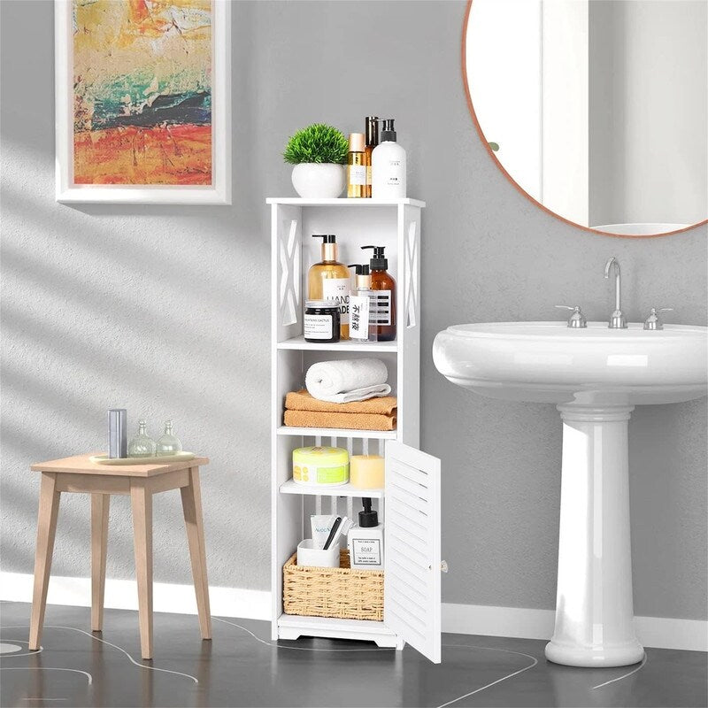 Bathroom Storage Cabinet Small Waterproof Bathroom Cabinets Free Standing - 9.4"D x 7.87"W x 29.5"H