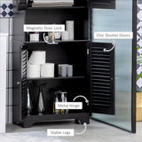 Bathroom Storage Cabinet with Countertop and Adjustable Shelf