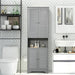 Bathroom Storage Cabinet with Countertop and Adjustable Shelf