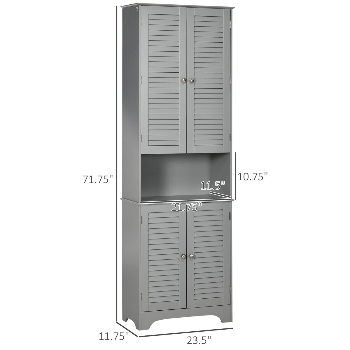 Bathroom Storage Cabinet with Countertop and Adjustable Shelf